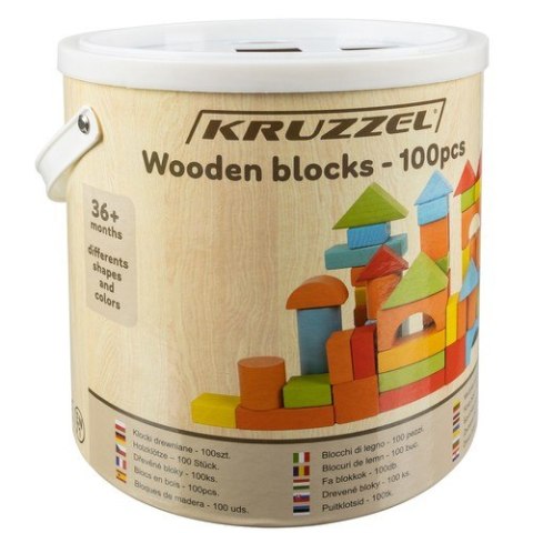 KLOCKI DREWNIANE- 100SZT. KRUZZEL 22666