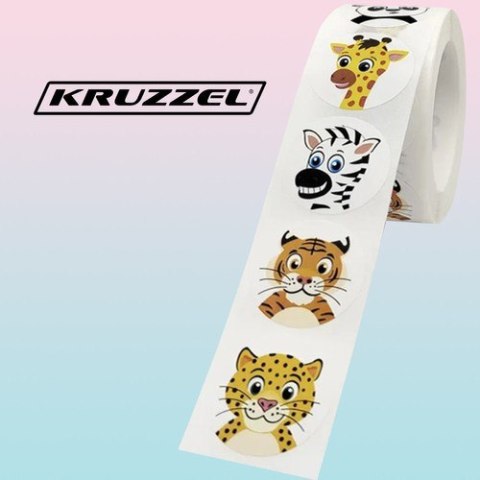 NAKLEJKI MOTYWACYJNE- ROLKA 500SZT. KRUZZEL 22947