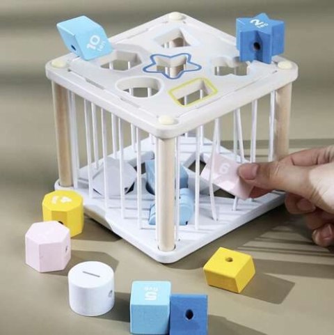 SORTER- KOSTKA SENSORYCZNA DREWNIANA 22885 SORTER- KOSTKA SENSORYCZNA DREWNIANA 22885