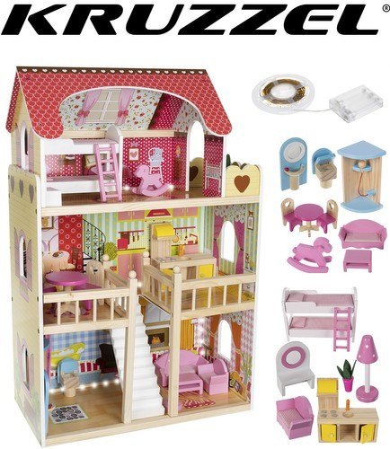 DOMEK DREWNIANY DLA LALEK - WILLA D11252