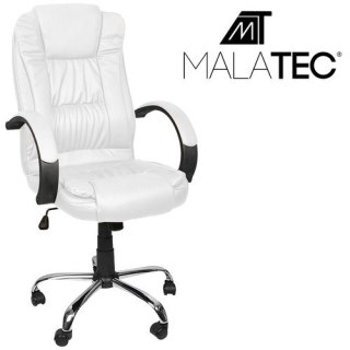 FOTEL BIUROWY SKÓRA EKO - BIAŁY MALATEC 23240