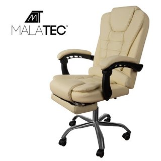 FOTEL BIUROWY Z PODNÓŻKIEM- BEŻOWY MALATEC 23287