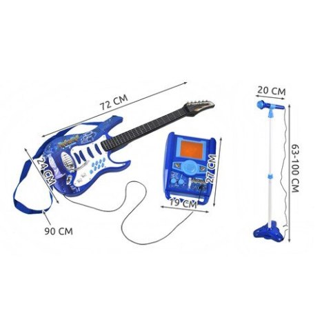 GITARA ELEKTRYCZNA+ MIKROFON+WZMACNIACZ NIEB 22409