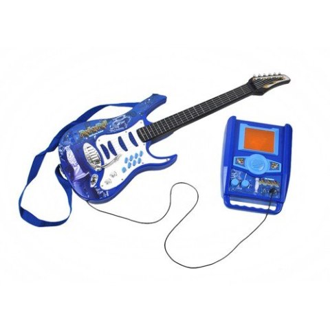 GITARA ELEKTRYCZNA+ MIKROFON+WZMACNIACZ NIEB 22409