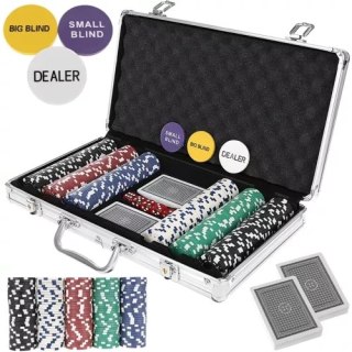 POKER - ZESTAW 300 ŻETONÓW W WALIZCE HQ 23528