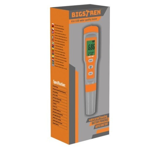 TESTER JAKOŚCI WODY 4W1 LED BIGSTREN 23534 TESTER JAKOŚCI WODY 4W1 LED BIGSTREN 23534