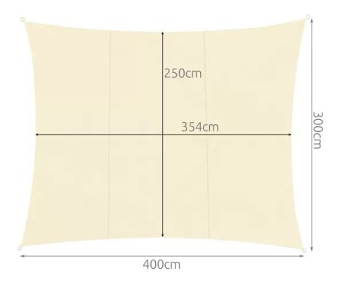 ŻAGIEL PRZECIWSŁONECZNY 4X3M- BEŻOWY GARDLOV 23144