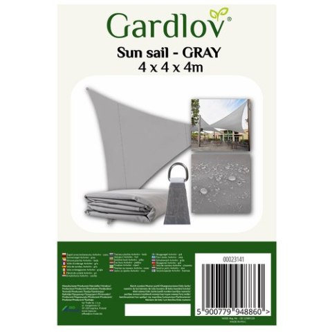 ŻAGIEL PRZECIWSŁONECZNY 4X4X4M-SZARY GARDLOV 23141