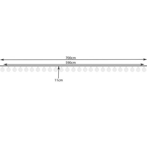 GIRLANDA SOLARNA 7M 2V IP44 GARDLOV 23865