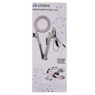 LAMPA KOSMETYCZNA Z LUPĄ- BIAŁA IZOXIS 23894