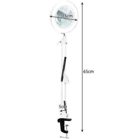 LAMPA KOSMETYCZNA Z LUPĄ- BIAŁA IZOXIS 23894