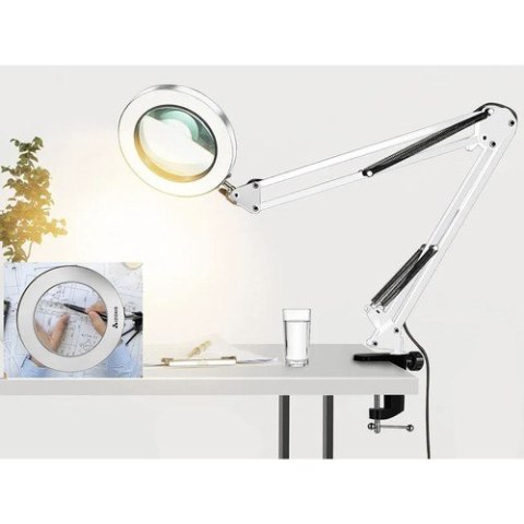 LAMPA KOSMETYCZNA Z LUPĄ- BIAŁA IZOXIS 23894
