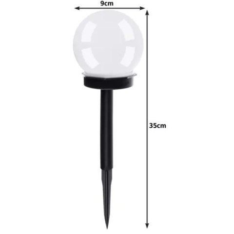 LAMPA OGRODOWA SOLARNA- KULA ZESTAW 6SZT. 23562