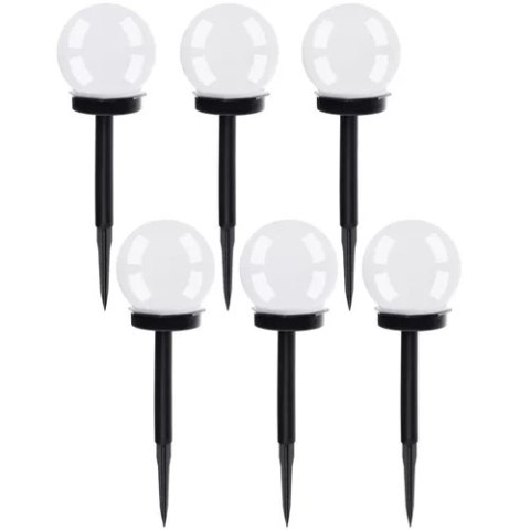 LAMPA OGRODOWA SOLARNA- KULA ZESTAW 6SZT. 23562