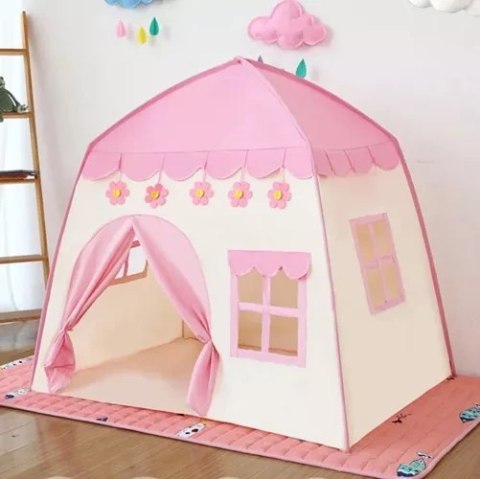 NAMIOT DLA DZIECI DOMEK + LAMPKI 23472