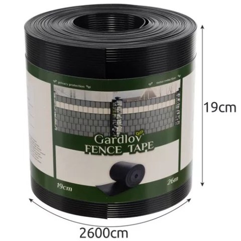 TAŚMA OGRODZENIOWA 19CMX26M 700G/M2 ANTRACYT 23909