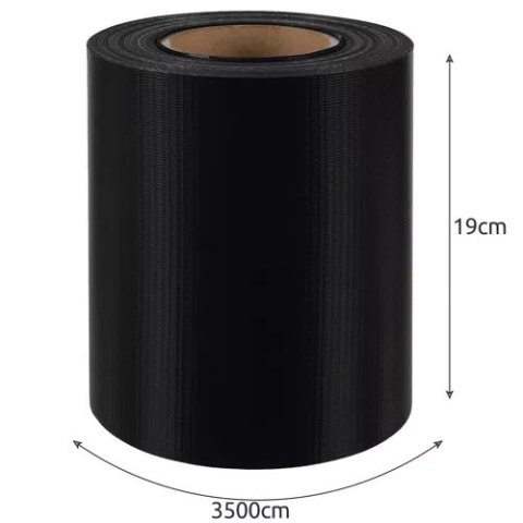 TAŚMA OGRODZENIOWA 19CMX35M 450G/M2 CZARNA 23698
