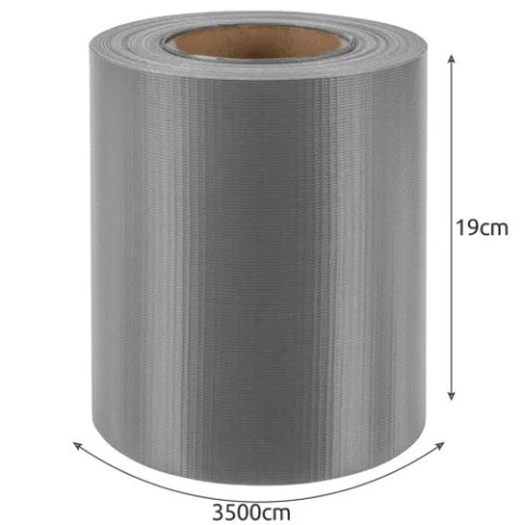 TAŚMA OGRODZENIOWA 19CMX35M 450G/M2 SZARA 23697