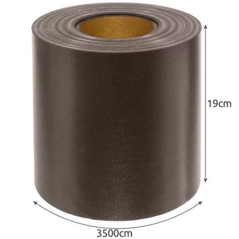 TAŚMA OGRODZENIOWA 19CMX35M 630G/M2 BRĄZOWA 23707