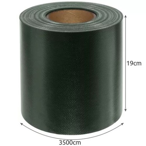 TAŚMA OGRODZENIOWA 19CMX35M 630G/M2 ZIELONA 23706