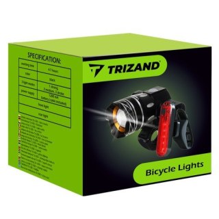 LAMPKA ROWEROWA T6 USB + TYLNE ŚWIATŁO 23681