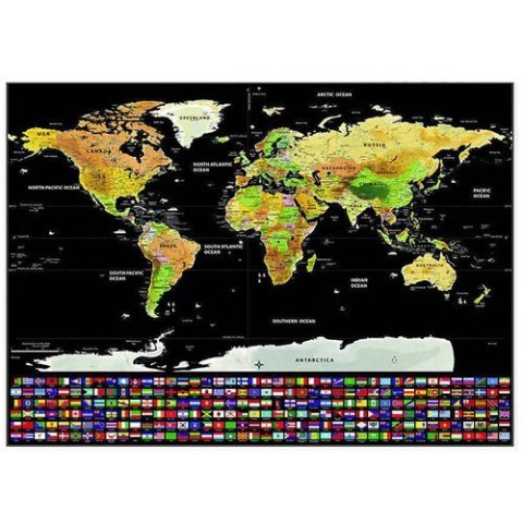 MAPA ŚWIATA - ZDRAPKA Z FLAGAMI 23443 MAPA ŚWIATA - ZDRAPKA Z FLAGAMI 23443