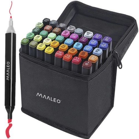 MARKERY/PISAKI DWUSTRONNE - 40 SZT. MAALEO 24102