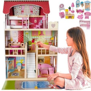 DOMEK DREWNIANY DLA LALEK - WILLA Z BASENEM D11251