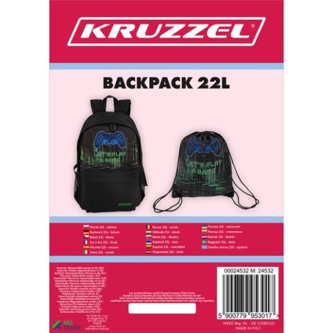 PLECAK 22L - SZKOLNY KRUZZEL 24532