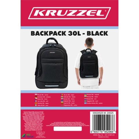 PLECAK 30L - CZARNY KRUZZEL 24525
