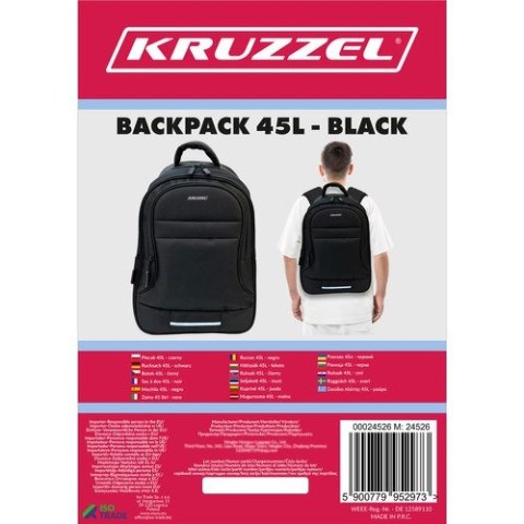 PLECAK 45L - CZARNY KRUZZEL 24526