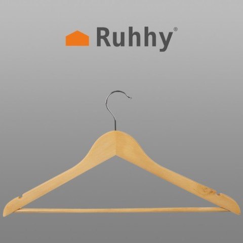 WIESZAK NA UBRANIA 10SZT. - DREWNIANY RUHHY 24492