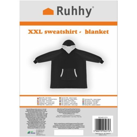BLUZA XXL - KOC CZARNY RUHHY 24403