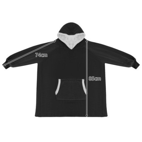 BLUZA XXL - KOC CZARNY RUHHY 24403
