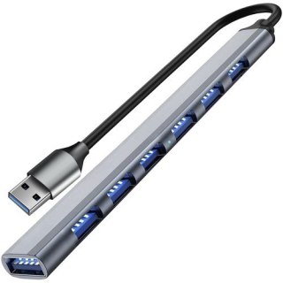 HUB USB- 1 PORT 3.2 + 6 PORTÓW 2.0 IZOXIS 24374