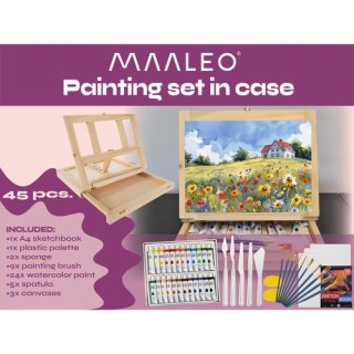 ZESTAW DO MALOWANIA W WALIZCE 45SZT. MAALEO 23863