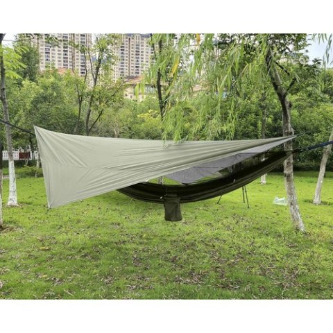 HAMAK TURYSTYCZNY Z TARPEM I MOSKITIERĄ 260X140 CM SURWIVALOWY