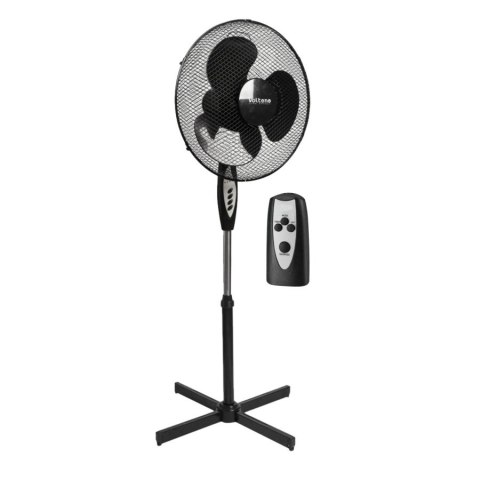WENTYLATOR PODŁOGOWY CZARNY+PILOT 40cm