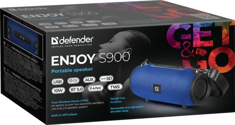 GŁOŚNIK DEFENDER ENJOY S900 BLUETOOTH/FM/SD/USB NIEBIESKI GŁOŚNIK DEFENDER ENJOY S900 BLUETOOTH/FM/SD/USB NIEBIESKI