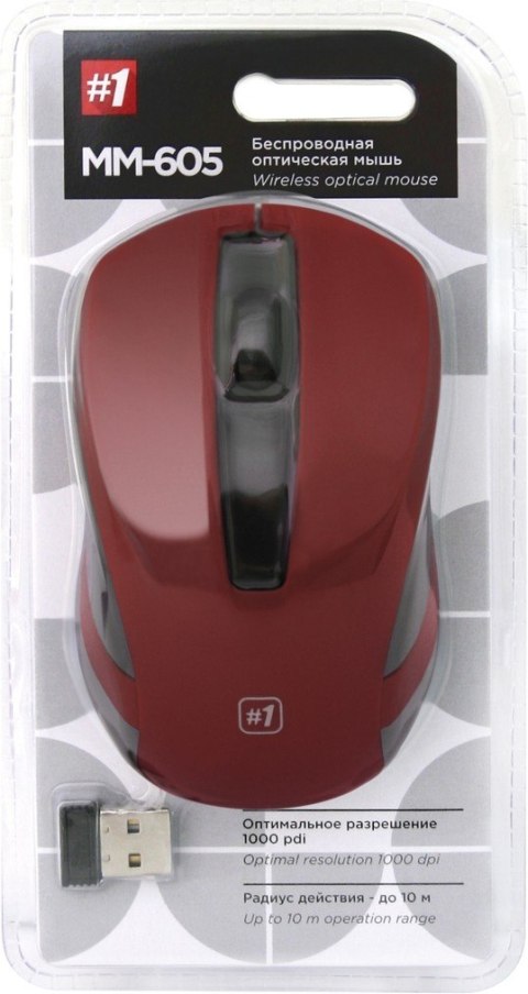 MYSZ DEFENDER MM-605 RF CZERWONA OPTICAL 1200dpi 3P MYSZ DEFENDER MM-605 RF CZERWONA OPTICAL 1200dpi 3P
