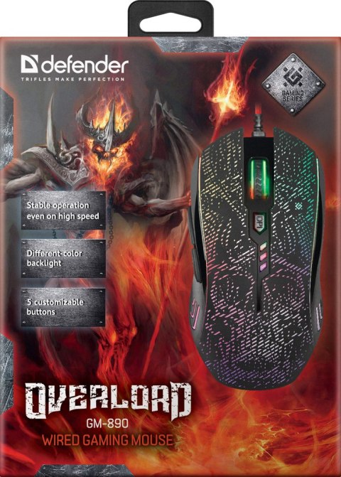 MYSZ DEFENDER OVERLORD GM-890 OPTIC 3200dpi 6P MYSZ DEFENDER OVERLORD GM-890 OPTIC 3200dpi 6P