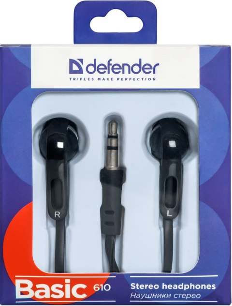 SŁUCHAWKI DEFENDER DOUSZNE BASIC 610 CZARNE SŁUCHAWKI DEFENDER DOUSZNE BASIC 610 CZARNE
