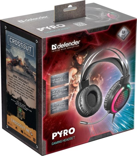 SŁUCHAWKI DEFENDER Z MIKR PYRO RGB SŁUCHAWKI DEFENDER Z MIKR PYRO RGB