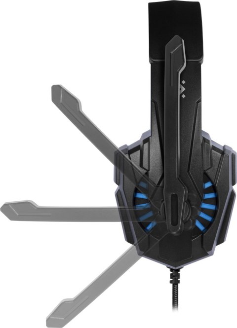 SŁUCHAWKI DEFENDER Z MIKR WARHEAD G-390 LED CZARNO-NIEBIESKIE SŁUCHAWKI DEFENDER Z MIKR WARHEAD G-390 LED CZARNO-NIEBIESKIE