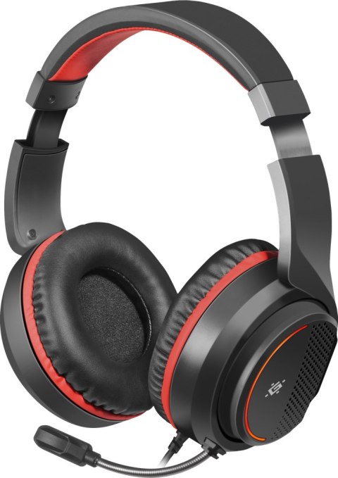 SŁUCHAWKI DEFENDER Z MIKROFONEM APEX CZARNO-CZERWONE SŁUCHAWKI DEFENDER Z MIKROFONEM APEX CZARNO-CZERWONE