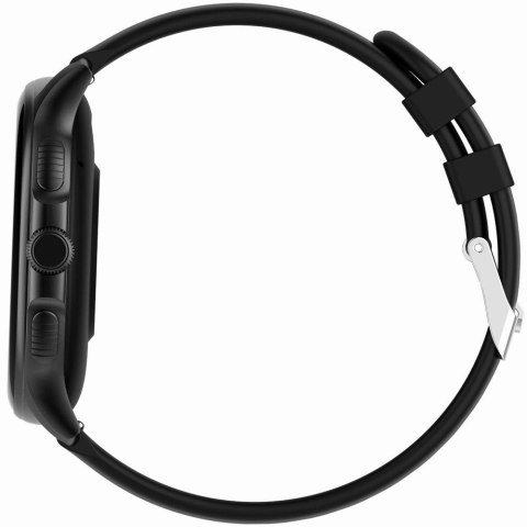Smartwatch Damski GRAVITY GT12-1 Czarny Pasek Silikonowy + Czarna Bransoleta