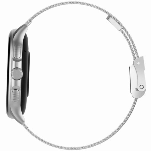 Smartwatch Damski GRAVITY GT12-6 Fioletowy Pasek Silikonowy + Srebrna Bransoleta
