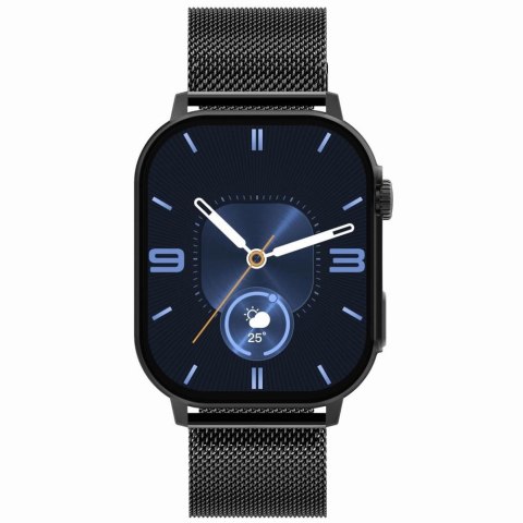 Smartwatch Damski GRAVITY GT15-12 Granatowy Pasek Silikonowy + Czarna Bransoleta