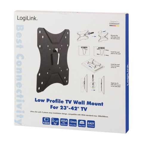 Uchwyt do TV LOGILINK BP0004 (nośność 25kg 23 - 42 cale) Uchwyt do TV LOGILINK BP0004 (nośność 25kg 23 - 42 cale)