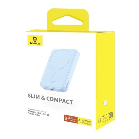 Powerbank Baseus Magnetic Mini Air 6000mAh (niebieski)